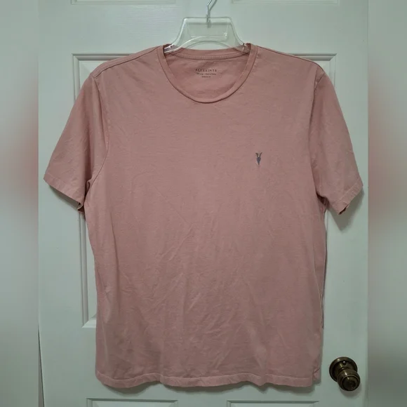 Men's All Saints Medium Pink Regular Fit Crewneck T-Shirt Size XXL - Picture 4 of 8
